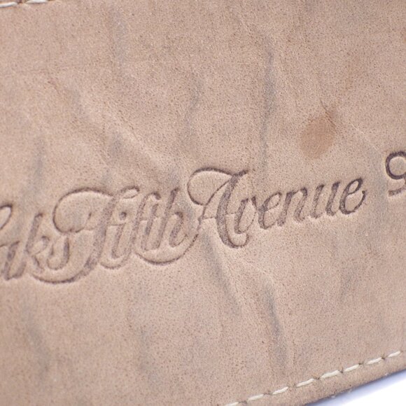 Vintage SAKS Fifth Avenue Black Suede Belt/ Wide/ Large - Picture 6 of 6